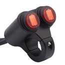 12V 16A Motorcycle 7/8" 22mm Handlebar Grip Light Switch Aluminum Waterproof