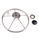 Universal 13.5'' Marine Boat Pontoon Steering Wheel 5 Spoke 3/4" Tapered Shaft