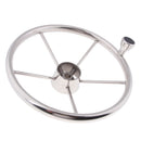 Universal 13.5'' Marine Boat Pontoon Steering Wheel 5 Spoke 3/4" Tapered Shaft