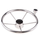 Universal 13.5'' Marine Boat Pontoon Steering Wheel 5 Spoke 3/4" Tapered Shaft
