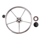 Universal 13.5'' Marine Boat Pontoon Steering Wheel 5 Spoke 3/4" Tapered Shaft
