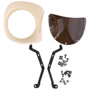 Retro Cafe Racer Style Handlebar Fairing Screen Universal Fits 7" Headlight