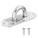 89mm Oblong 2 Hole Pad Eye Plates Staple - Marine Grade Stainless Steel
