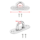 89mm Oblong 2 Hole Pad Eye Plates Staple - Marine Grade Stainless Steel