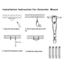Stainless Steel Hammock Chair Hanging Kit Swivel Hook Ceiling Mount Hardware