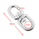Boat Marine Clip 68mm Stainless Steel Swivel Double Eye Hook
