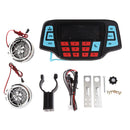 Amp Waterproof Bluetooth Motorcycle Stereo 2-Speakers Audio System - Phone dialing function