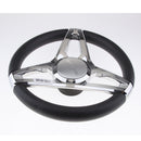 Chrome Stainless Steel Boat Marine Steering Wheel 3 Spoke 13.7