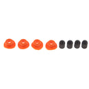 4x Black Plastic Valve Stem Cap Lid, 4x Rubber Wheels Tire Dust Cover