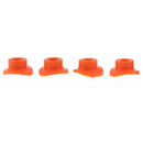 4x Black Plastic Valve Stem Cap Lid, 4x Rubber Wheels Tire Dust Cover