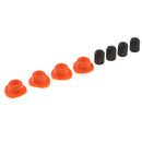 4x Black Plastic Valve Stem Cap Lid, 4x Rubber Wheels Tire Dust Cover