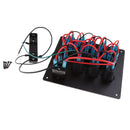 Red LED 6 Gang 12V/24V with Rocker Switch Panel Waterproof for Marine Boat
