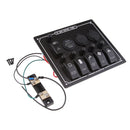 Red LED 6 Gang 12V/24V with Rocker Switch Panel Waterproof for Marine Boat