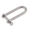 1/4 Inch Boat Marine 304 Stainless Steel Long Anchor D Shackle with Pin