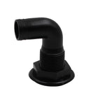 1'' Black Polypropylene Thru Hull Fitting Hose 90 Degree For Marine Boat