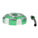 Gas Fuel Cap Billet Aluminum & Vent Hose for Kawasaki KFX 450R 2008-2017 Green