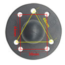 1 Inch 25mm Rubber Ball Round Base Adapter With 6mm Holes For Motorcycle