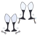2X Motorcycle LED Turn Signal Light Blinker Indicator Side Marker Integrated Black Racing Side Rear View Mirror for Honda