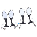2X Motorcycle LED Turn Signal Light Blinker Indicator Side Marker Integrated Black Racing Side Rear View Mirror for Honda