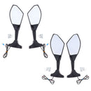 2X Motorcycle LED Turn Signal Light Blinker Indicator Side Marker Integrated Black Racing Side Rear View Mirror for Honda
