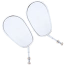 2 Pieces High Quality Alloy 8mm Motorbike Chrome Rearview Mirrors Universal for Motorcycles