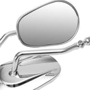 2 Pieces High Quality Alloy 8mm Motorbike Chrome Rearview Mirrors Universal for Motorcycles