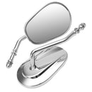 2 Pieces High Quality Alloy 8mm Motorbike Chrome Rearview Mirrors Universal for Motorcycles