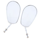 2 Pieces High Quality Alloy 8mm Motorbike Chrome Rearview Mirrors Universal for Motorcycles