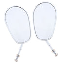 2 Pieces High Quality Alloy 8mm Motorbike Chrome Rearview Mirrors Universal for Motorcycles