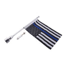 Adjustable 10 x 7 Inch Blue American Flag + Flagpole Mount Luggage Rack/Fender? UV Fade Resistant
