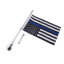 Adjustable 10 x 7 Inch Blue American Flag + Flagpole Mount Luggage Rack/Fender? UV Fade Resistant