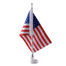 Motorcycle Flag Pole Mount and USA Flag ?Motorcycle Flagpole Mount for Honda Goldwing Yamaha VTX Etc ?Vivid Color?