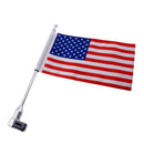 Motorcycle Flag Pole Mount and USA Flag ?Motorcycle Flagpole Mount for Honda Goldwing Yamaha VTX Etc ?Vivid Color?