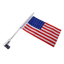Motorcycle Flag Pole Mount and USA Flag ?Motorcycle Flagpole Mount for Honda Goldwing Yamaha VTX Etc ?Vivid Color?