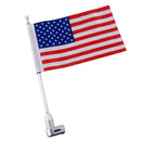 Motorcycle Flag Pole Mount and USA Flag ?Motorcycle Flagpole Mount for Honda Goldwing Yamaha VTX Etc ?Vivid Color?