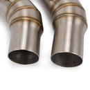 2x Stainless Steel 51mm Exhaust Muffler Middle Link Pipe for Kawasaki Z-1000 2010-2016