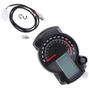 ABS Plastic Motorbike 12V Speedometer Tachometer Digital Odometer LCD Gauge