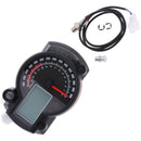 ABS Plastic Motorbike 12V Speedometer Tachometer Digital Odometer LCD Gauge