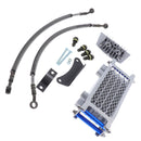 Sliver Engine Oil Cooler Kit Cooler Cooling Radiator for 125 140cc Motorcycle Pit Bike