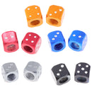 2 pcs Blue Dice Tire air Valve Stem Caps Car Truck Bike ATV Wheel Rims