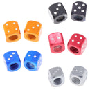 2 pcs Blue Dice Tire air Valve Stem Caps Car Truck Bike ATV Wheel Rims