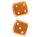 2 pcs Orange Dice Tire air Valve Stem Caps Car Truck Bike ATV Wheel Rims