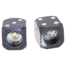 2 pcs Black Dice Tire air Valve Stem Caps Car Truck Bike ATV Wheel Rims