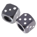 2 pcs Black Dice Tire air Valve Stem Caps Car Truck Bike ATV Wheel Rims