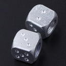 2 pcs Blue Dice Tire air Valve Stem Caps Car Truck Bike ATV Wheel Rims