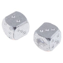 2 pcs Blue Dice Tire air Valve Stem Caps Car Truck Bike ATV Wheel Rims
