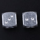 2 pcs Blue Dice Tire air Valve Stem Caps Car Truck Bike ATV Wheel Rims