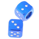 2 pcs Blue Dice Tire air Valve Stem Caps Car Truck Bike ATV Wheel Rims