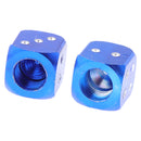 2 pcs Blue Dice Tire air Valve Stem Caps Car Truck Bike ATV Wheel Rims