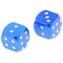 2 pcs Blue Dice Tire air Valve Stem Caps Car Truck Bike ATV Wheel Rims